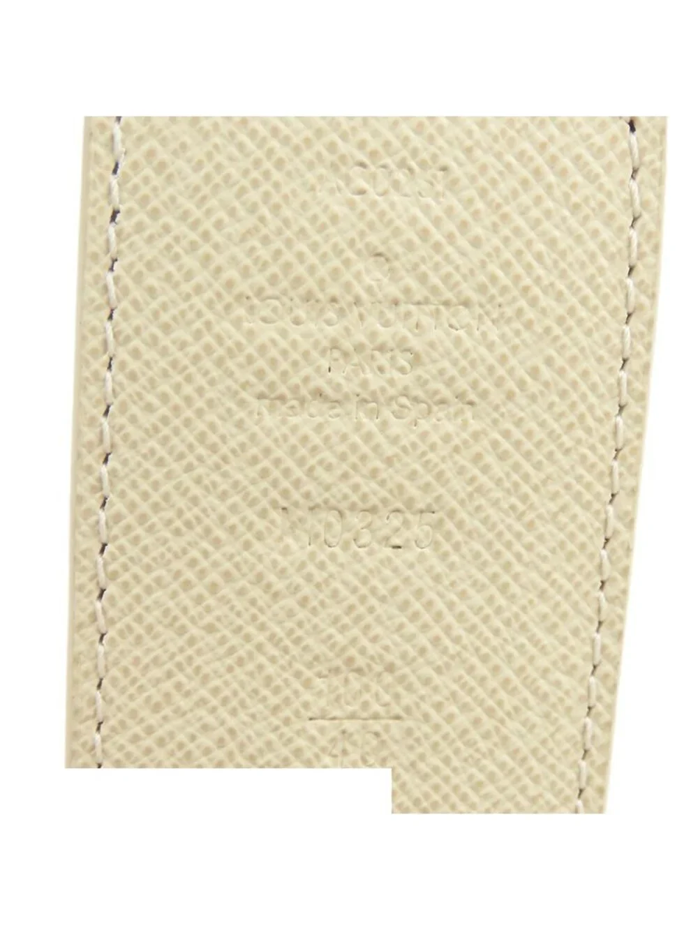 Louis Vuitton Ceinture LV Initial Ivory Damier Azur Canvas Reversible 100/40